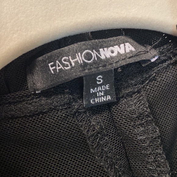 DRESS TOP (BLACK SEMI SHEER) - Picture 3 of 10